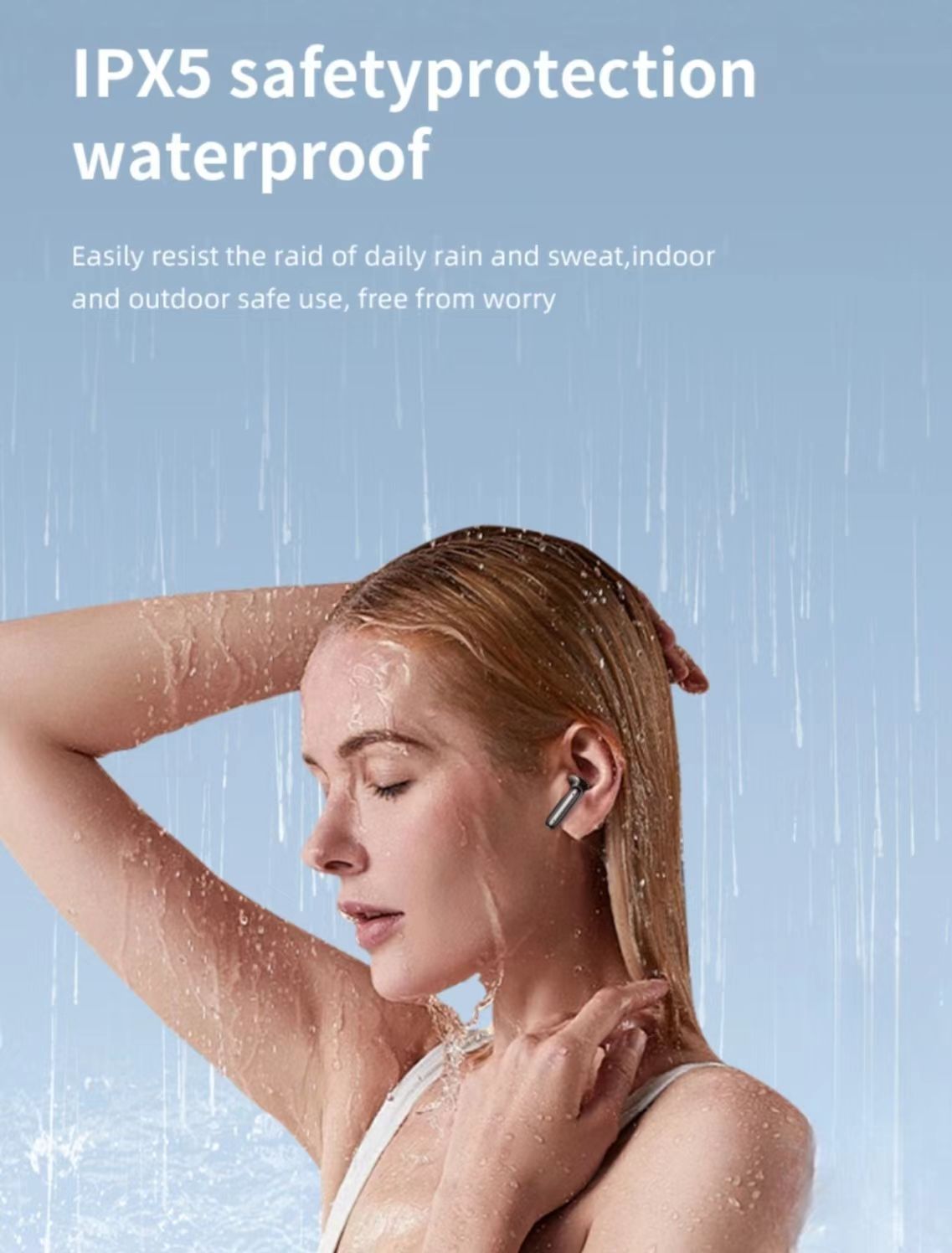 デジタルディスプレイ搭載のTWS Bluetoothイヤホン。デュアルマイクENC、低遅延、超長時間バッテリー駆動で音楽鑑賞に最適。