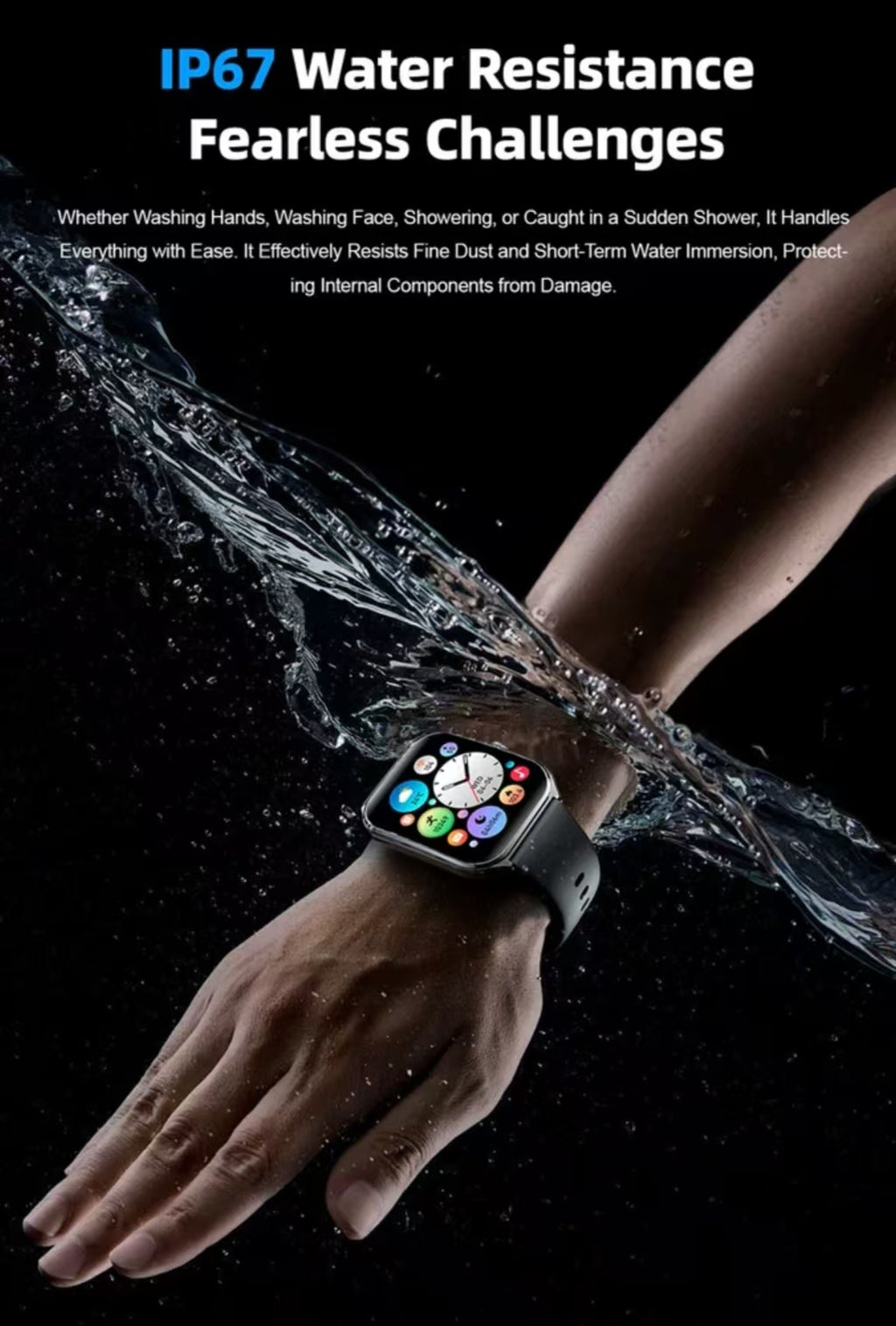 MT61スマートウォッチ：1.96インチAMOLED曲面スクリーン、Bluetooth通話機能、スポーツや健康状態のモニタリングに最適なスリムデザイン。