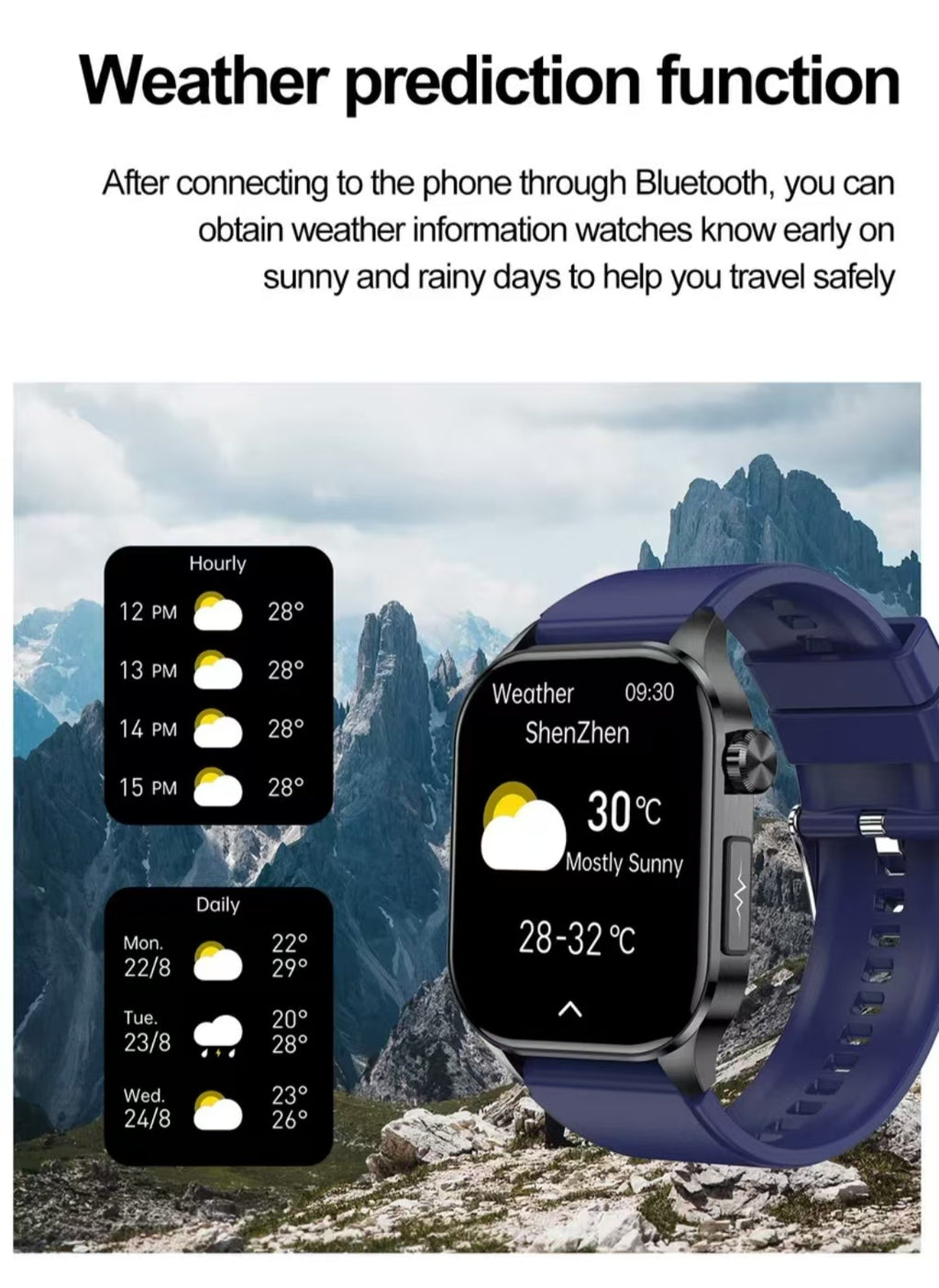 ET580スマートウォッチ：2.04インチAMOLEDスクリーン、心電図、血圧・心拍数モニタリング、スポーツ活動および歩数トラッキング機能を搭載。