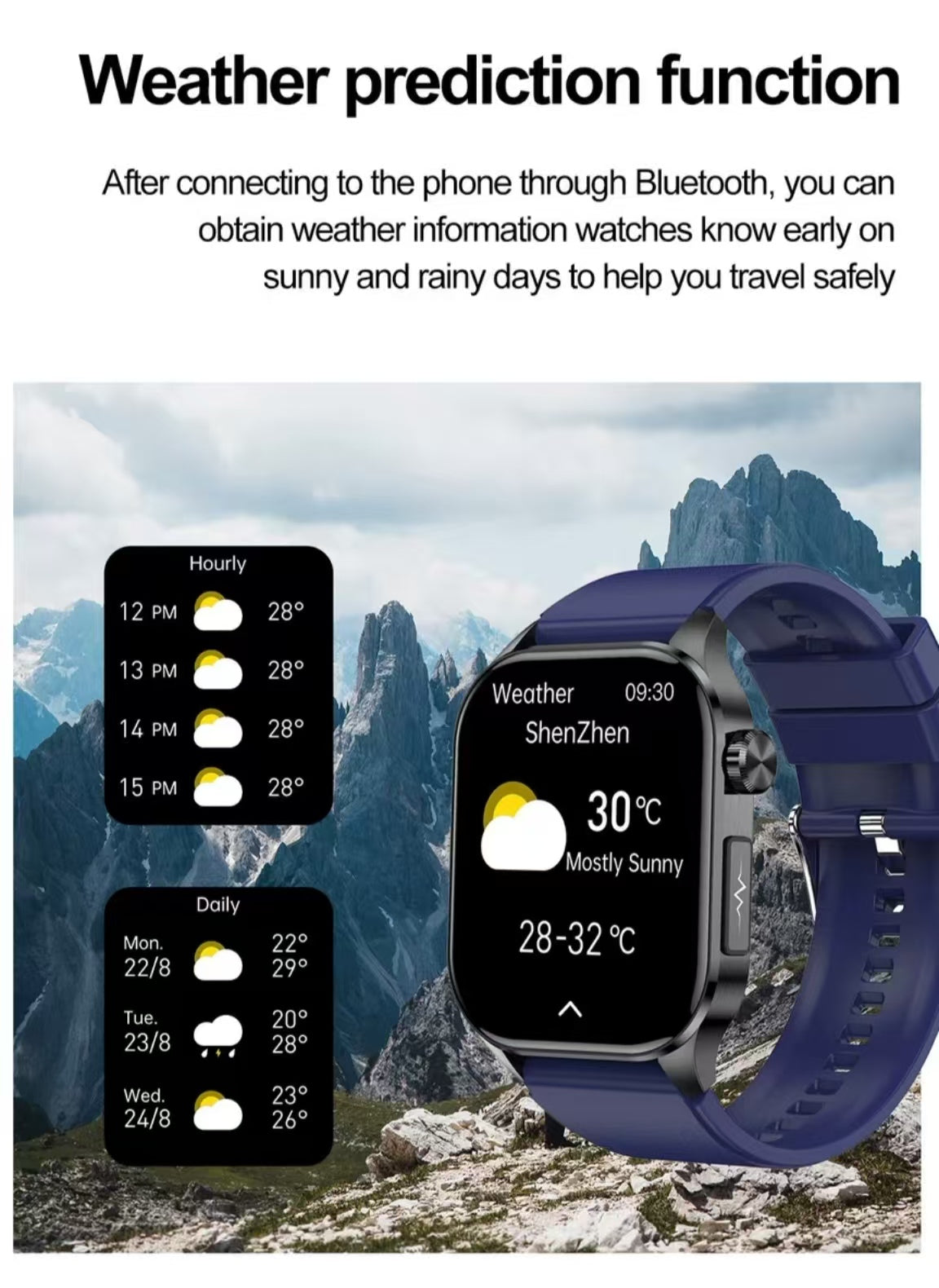 ET580スマートウォッチ：2.04インチAMOLEDスクリーン、心電図、血圧・心拍数モニタリング、スポーツ活動および歩数トラッキング機能を搭載。