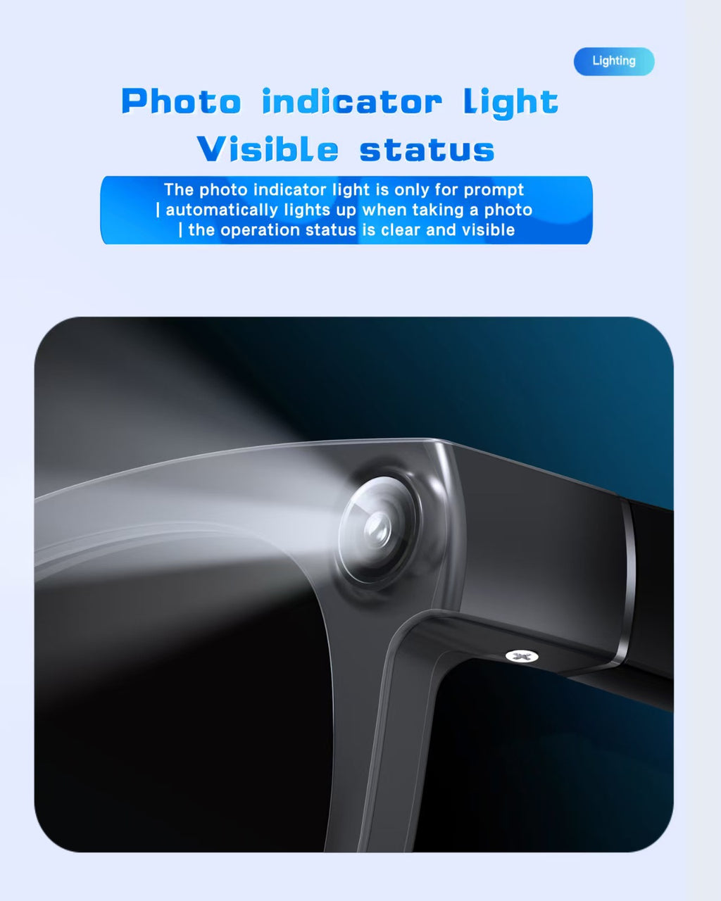 13MP調光レンズ搭載のAI翻訳スマートグラス。リアルタイム翻訳、写真/動画の手ぶれ補正、通話ノイズキャンセリング、AIアシスタント機能を搭載。