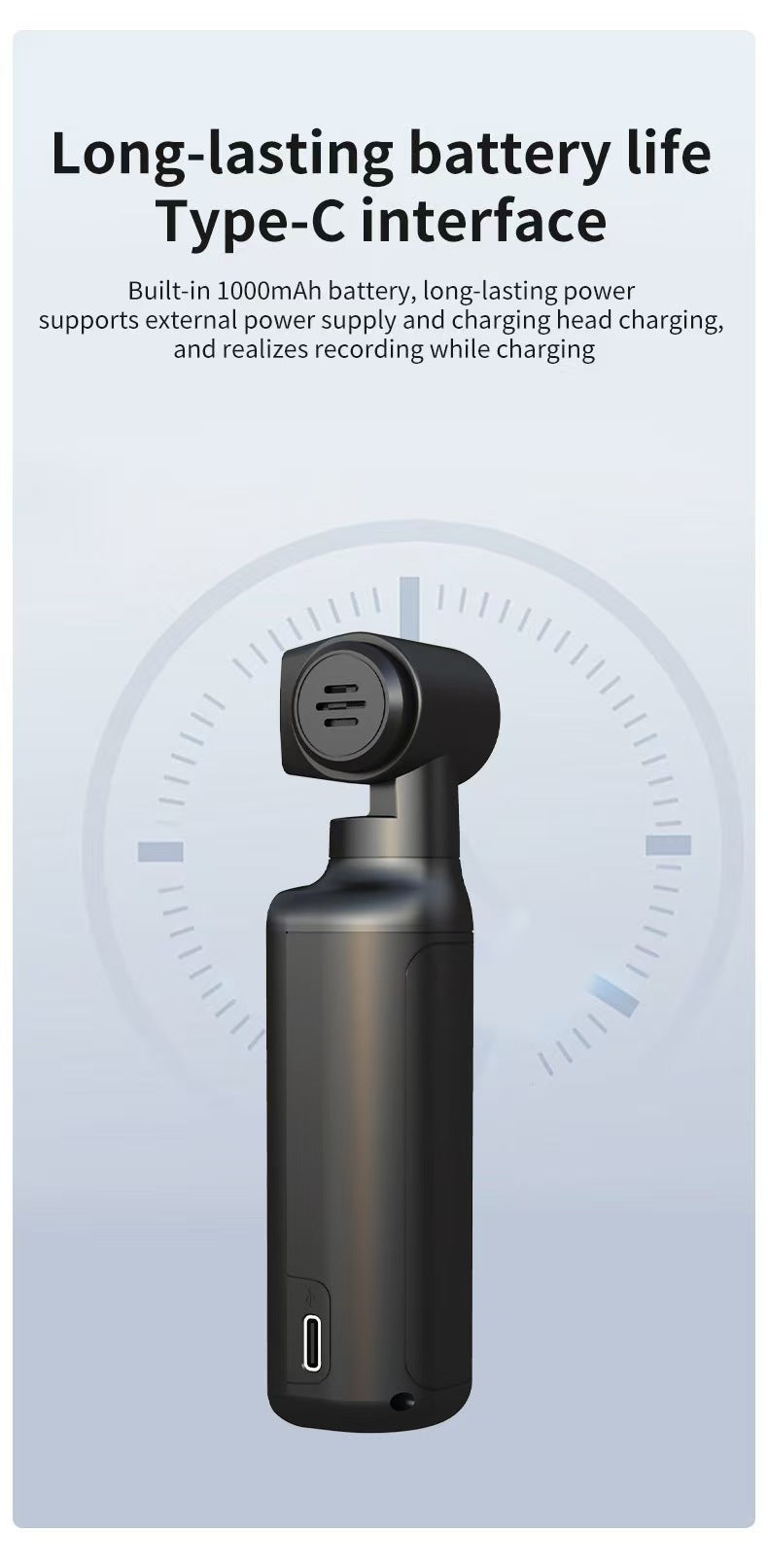 4K Ultra HD手ぶれ補正ポケットカメラ、屋外防水サイクリングDV、Vlogやアクション撮影用270°回転スクリーン搭載。