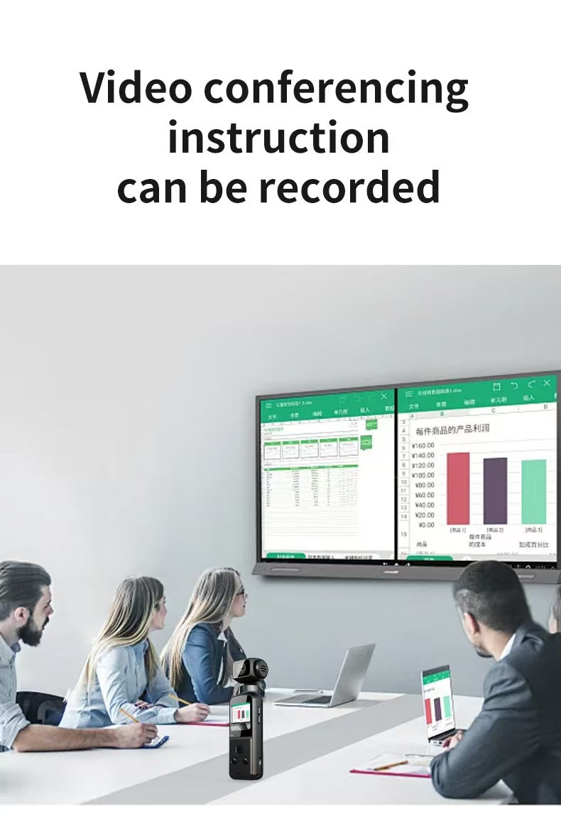 4K Ultra HD手ぶれ補正ポケットカメラ、屋外防水サイクリングDV、Vlogやアクション撮影用270°回転スクリーン搭載。
