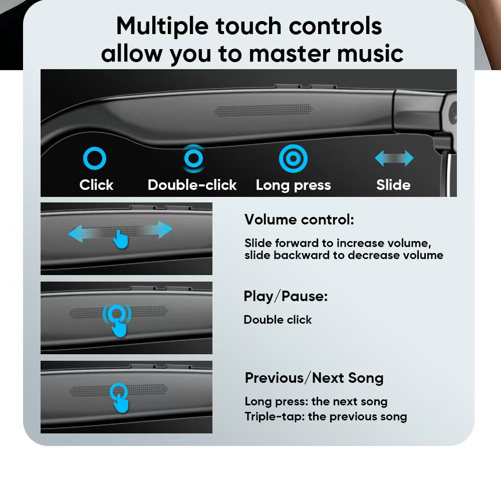 AIスマートグラスG1、8MP HD写真/ビデオ、リアルタイム翻訳、スマートBluetoothを搭載した、新しいセミリムレスビジネススタイル。