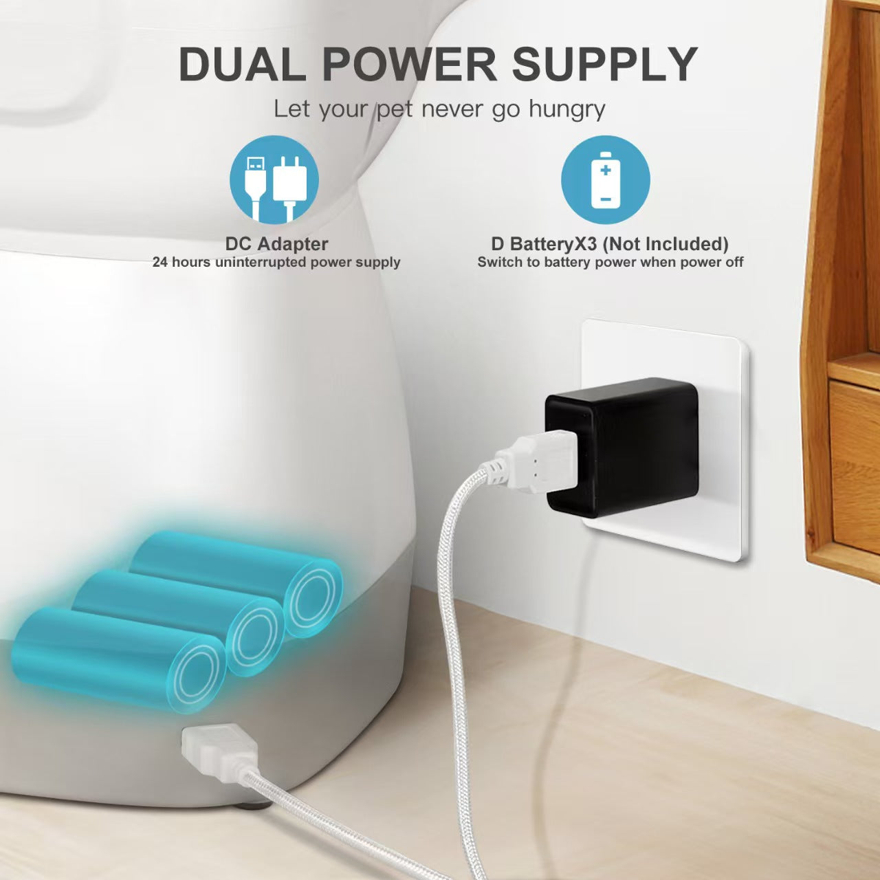 3.5L スマートWiFi自動給餌器（猫・犬用）