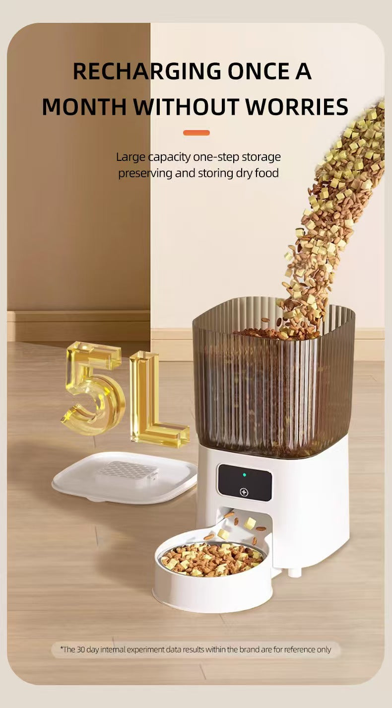 カメラ付きスマートペットフィーダー（猫用、自動給餌）