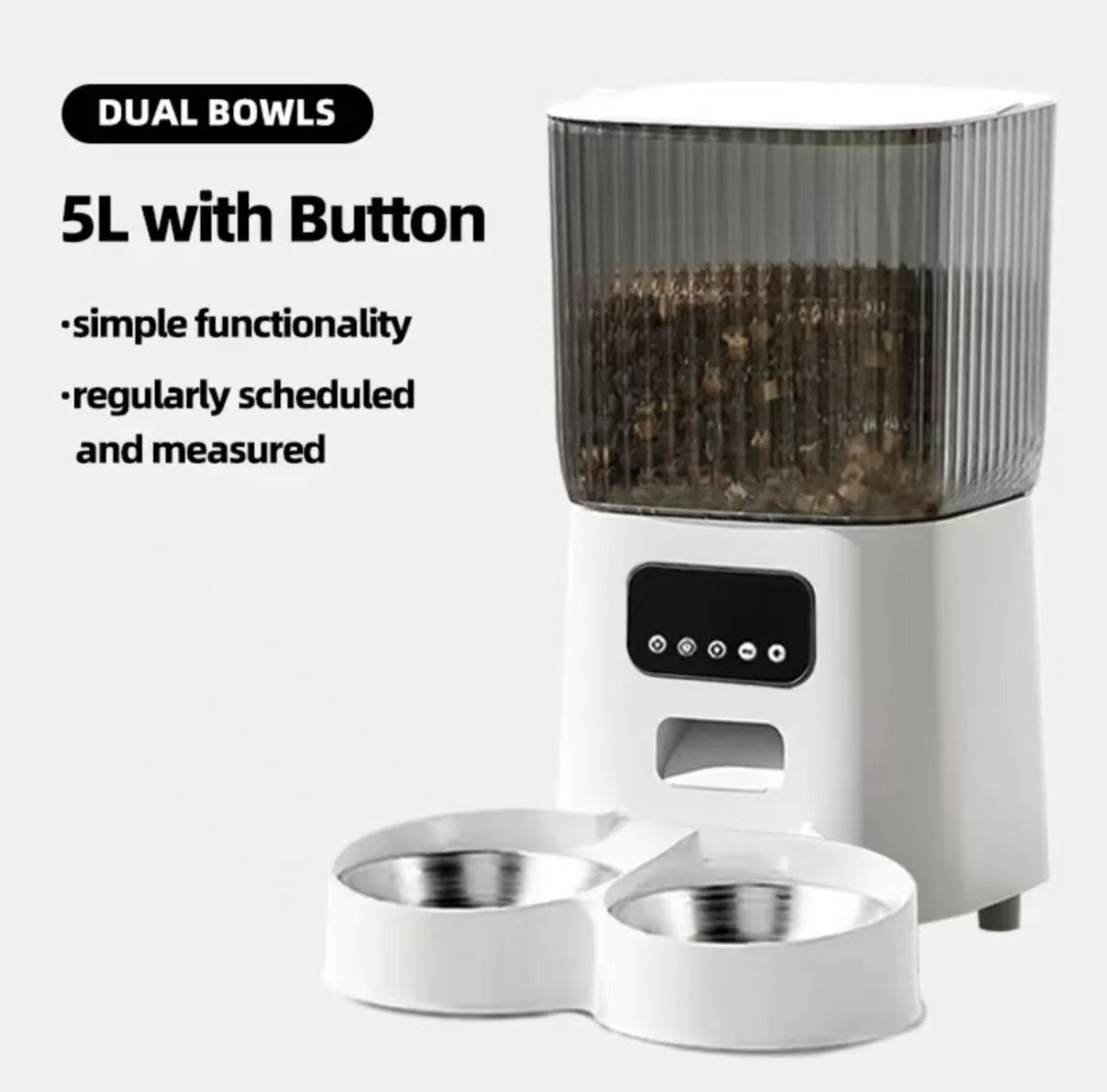 カメラ付きスマートペットフィーダー（猫用、自動給餌）