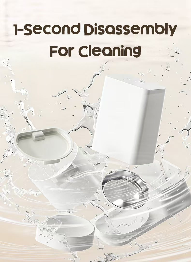 猫と犬のための、温度調節機能付きコードレス自動給餌器＆給水器（2in1）オールインワンユニット