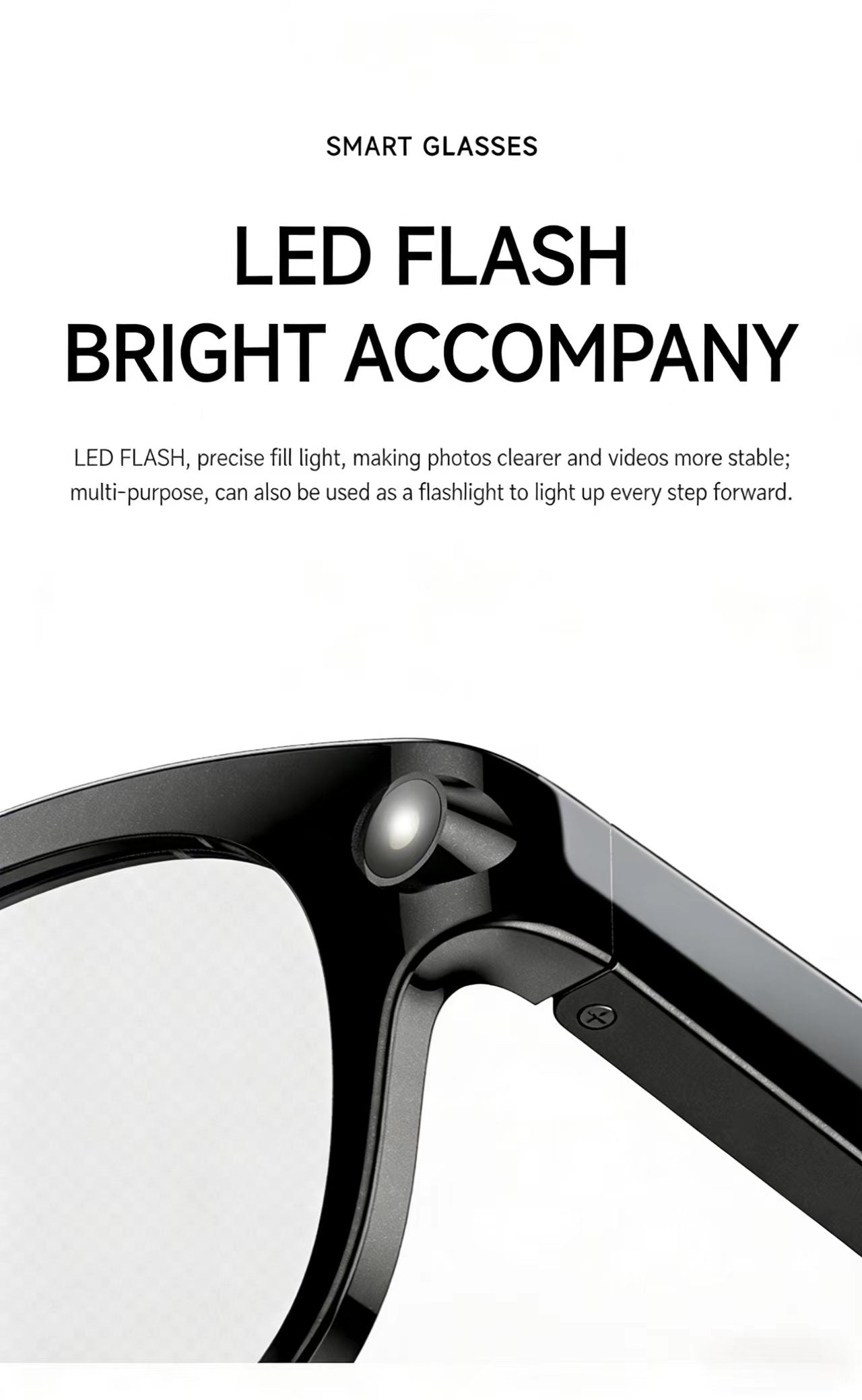 AIスマートグラス 8MP 多機能HD写真撮影、ビデオ録画、物体認識、通話機能、データ送信機能付き、モデルM89。