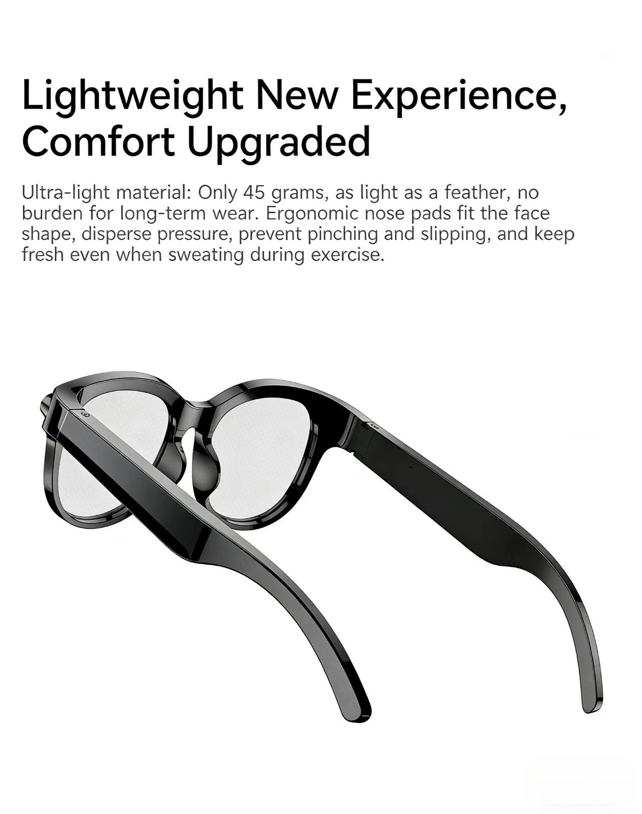 AIスマートグラス 8MP 多機能HD写真撮影、ビデオ録画、物体認識、通話機能、データ送信機能付き、モデルM89。