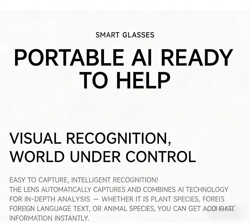 AIスマートグラス 8MP 多機能HD写真撮影、ビデオ録画、物体認識、通話機能、データ送信機能付き、モデルM89。
