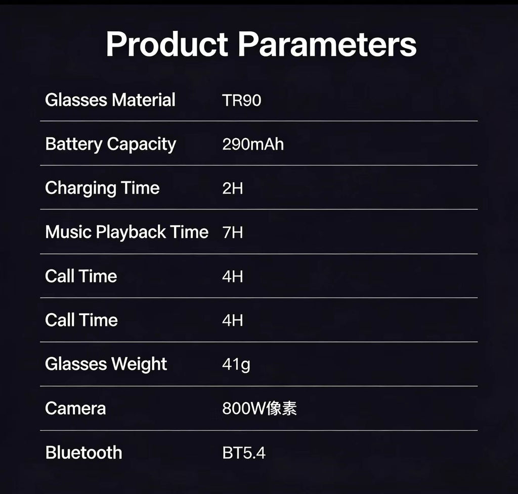 写真・動画撮影、物体認識、リアルタイム翻訳に対応した、8MP手ぶれ補正カメラ搭載のAIスマートグラス。
