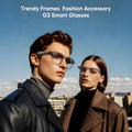 AIスマートグラスG1、8MP HD写真/ビデオ、リアルタイム翻訳、スマートBluetoothを搭載した、新しいセミリムレスビジネススタイル。