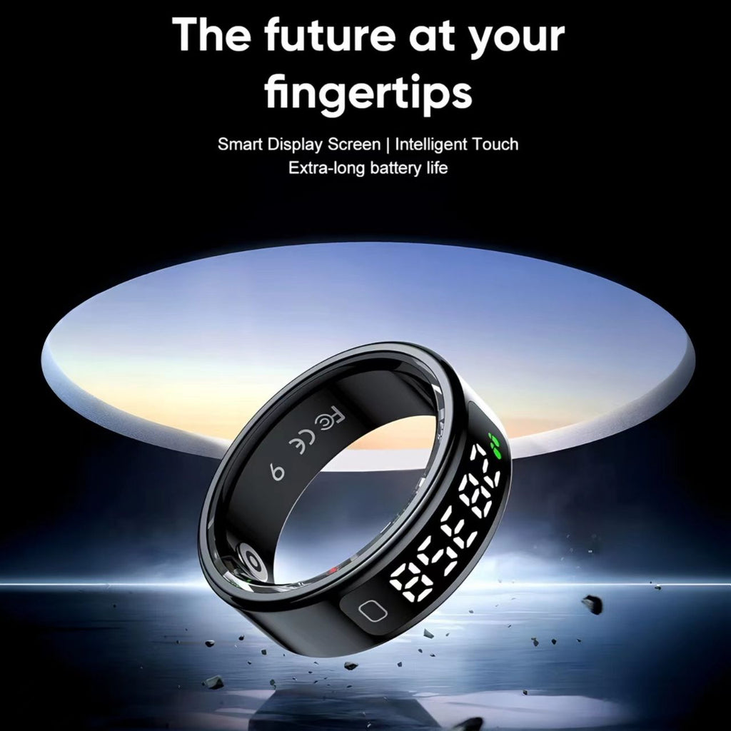 R11Cスマートリング：ディスプレイ画面、心拍数、血中酸素濃度、睡眠モニタリング、歩数とカロリー追跡、スポーツ用タッチコントロール機能を搭載。