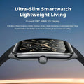 MT61スマートウォッチ：1.96インチAMOLED曲面スクリーン、Bluetooth通話機能、スポーツや健康状態のモニタリングに最適なスリムデザイン。
