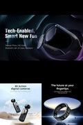Future-Ready AI Gear: 4K Ultra HD Anti-Shake Pocket Camera, Anti-Shake Glasses & R11 Smart Ring