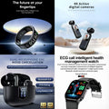 4-in-1 Ultimate Smart Gadget Bundle: Smart Ring, ECG Health Watch, 4K Action Camera & ENC Earbuds