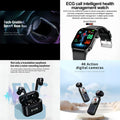 4-in-1 Smart Tech Bundle: Tech-Enabled Smart Glasses + ECG Call Health Watch + ENC Noise Canceling Translation Earbuds + 4K Action Camera