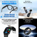 4-in-1 Smart AI Tech & Health Bundle: AI Smart Glasses + ECG Call Health Watch + 4K Action Camera + Smart Ring (Future at Your Fingertips)